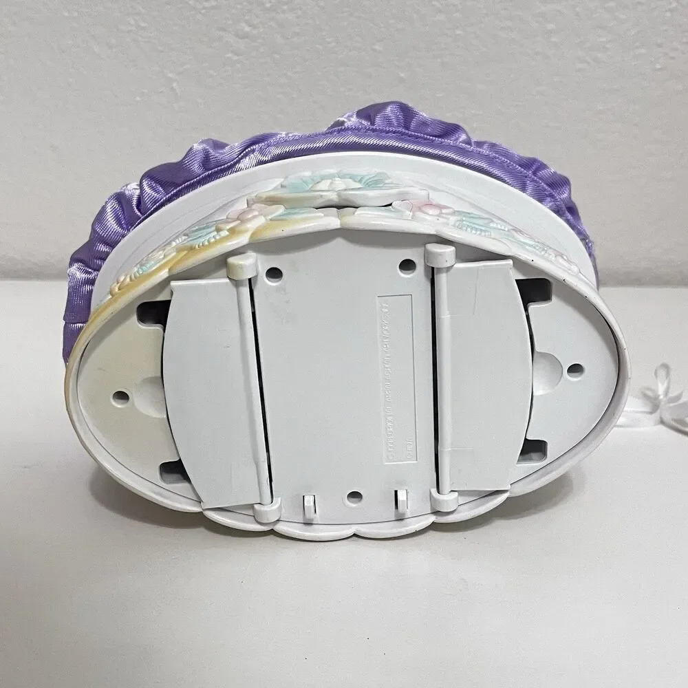 Vintage Cabbage Patch Kids Doll Magic Nursery Cradle Carriage Purple Set 1998